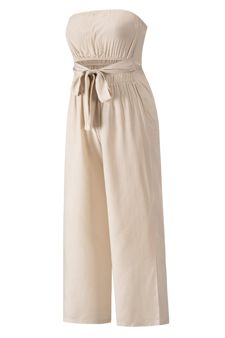 Stilla | Cutout Tube Wide Leg Jumpsuit