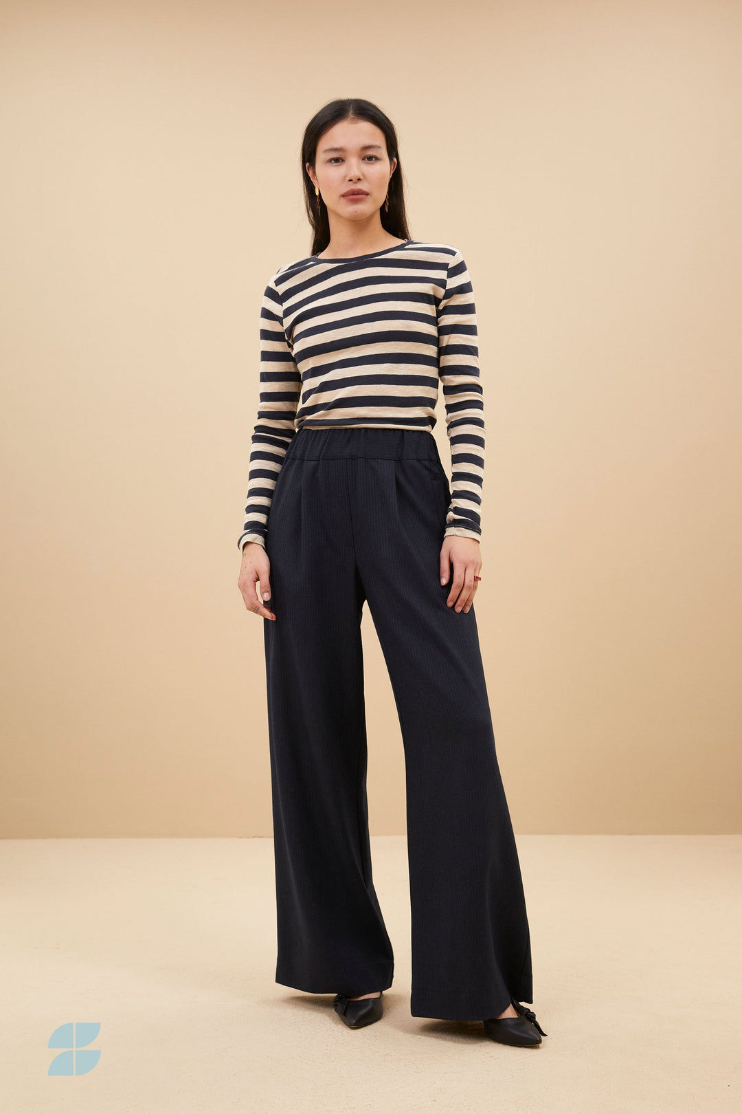 Stilla | Stribet Dame Langærmet T-Shirt