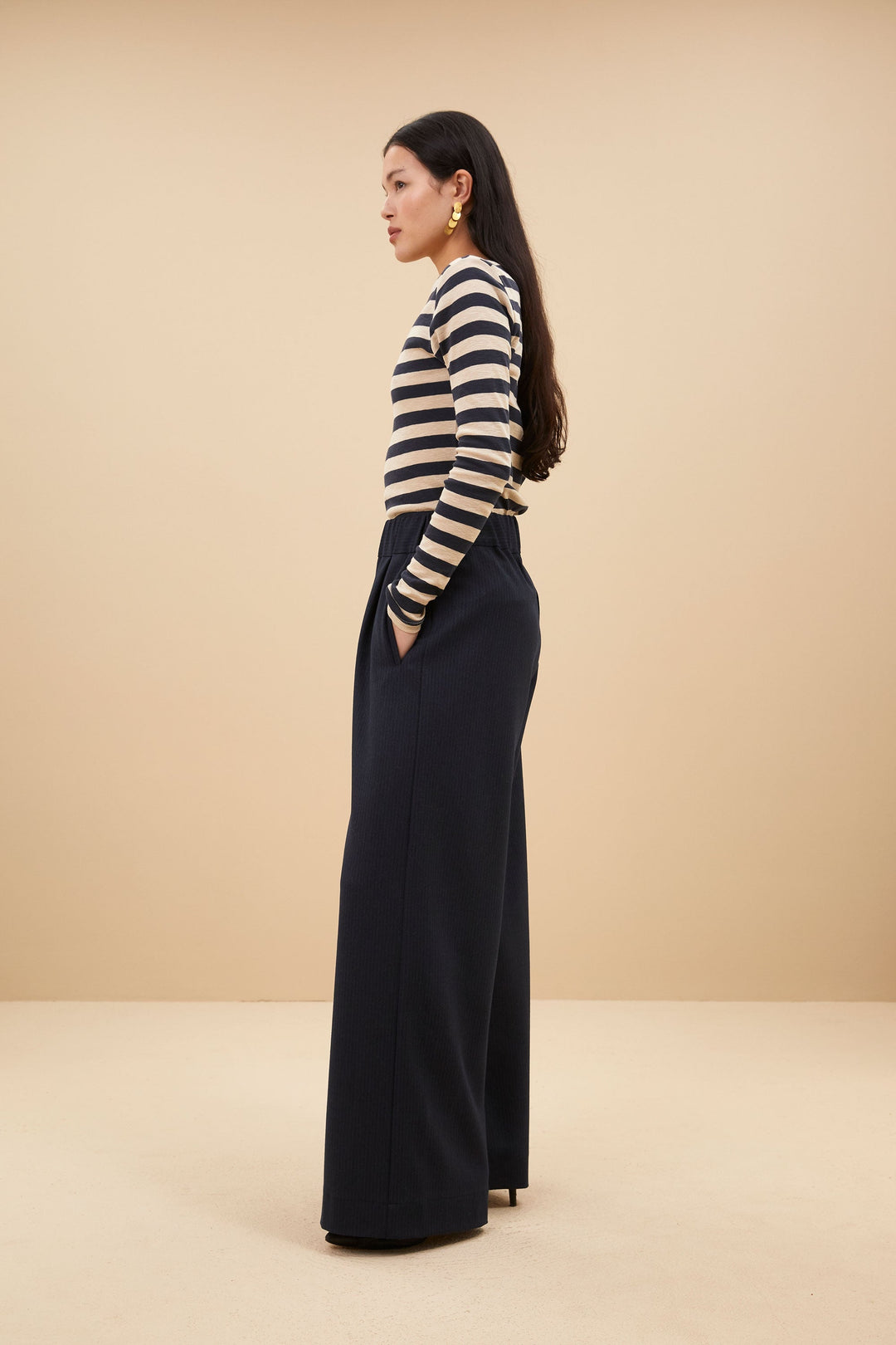 Stilla | Stribet Dame Langærmet T-Shirt