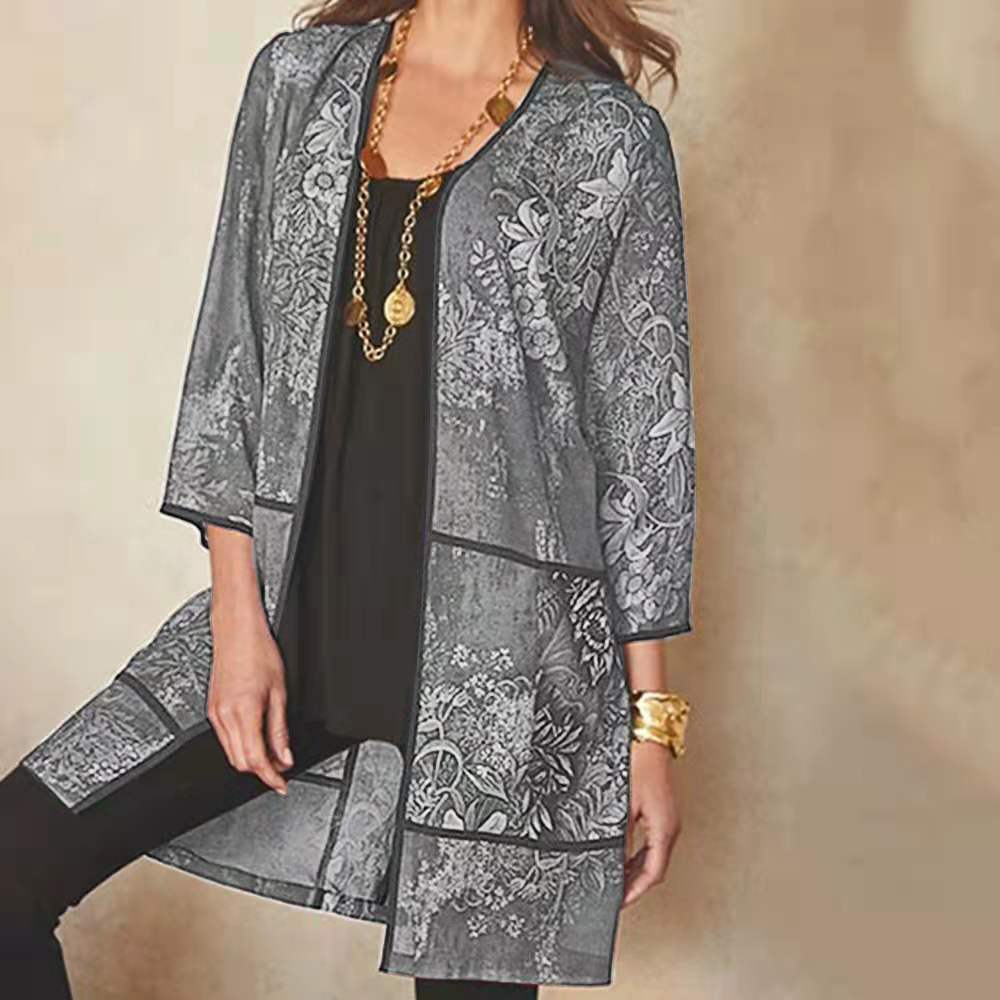 Stilla | Bluse Blomstret Printet Lang Bluse
