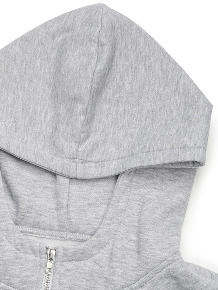 Stilla | Perfee Sweatjakke Med Lange Ærmer og Halv Lynlås