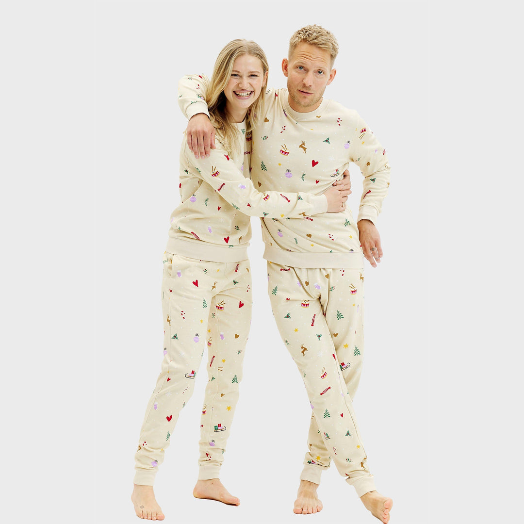 Stilla | Julet sweatshirtsæt beige Herrer