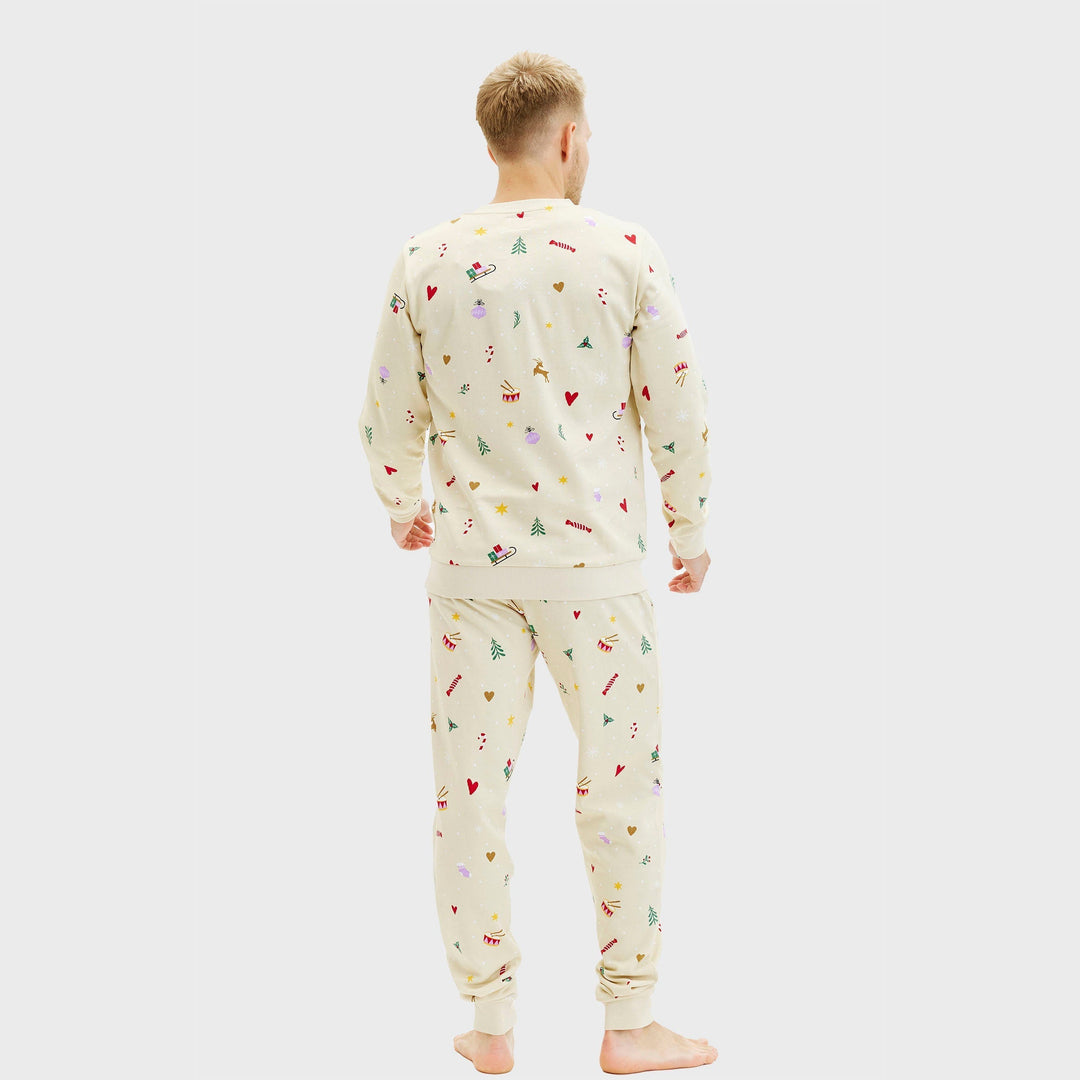 Stilla | Julet sweatshirtsæt beige Herrer