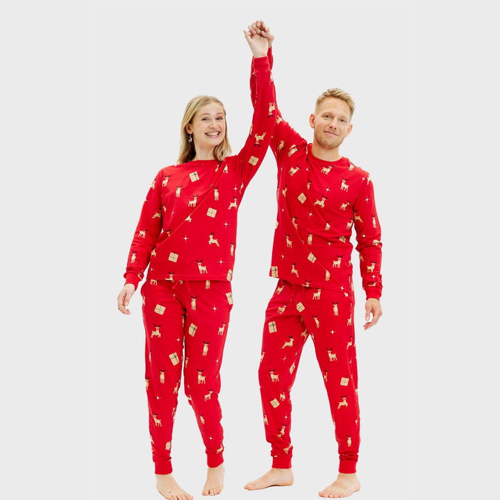 Stilla | Elegante røde jule-pyjamas herre