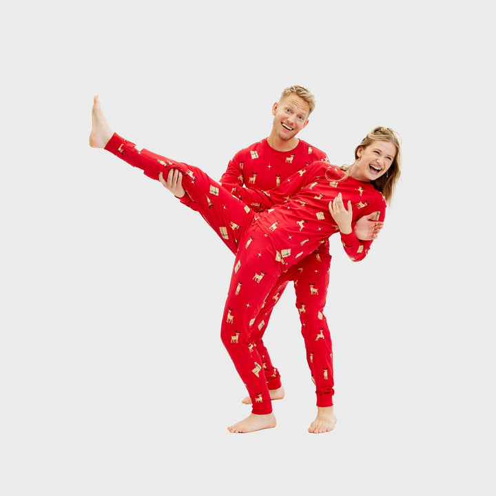 Stilla | Elegante røde jule-pyjamas damer