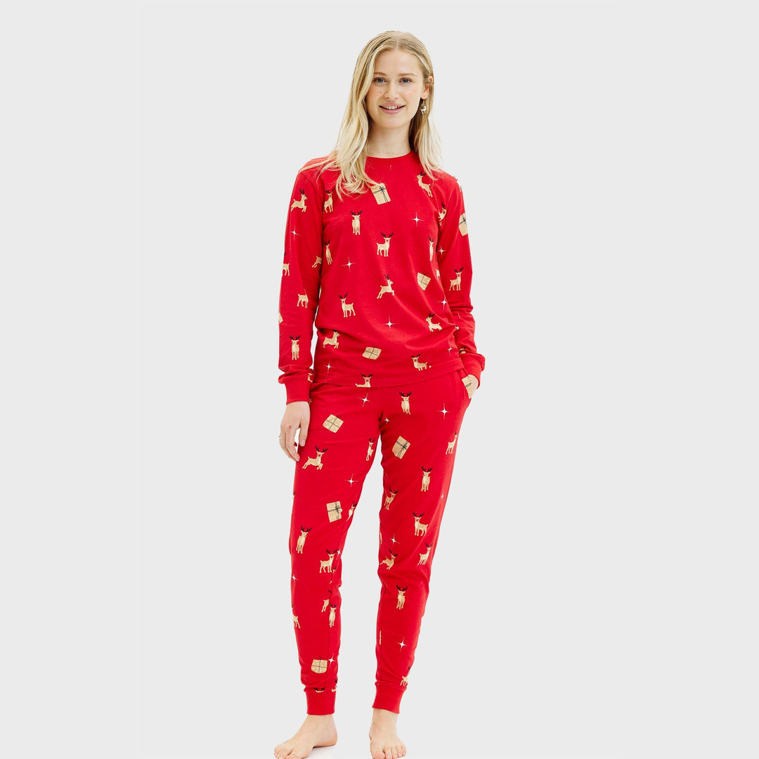 Stilla | Elegante røde jule-pyjamas damer