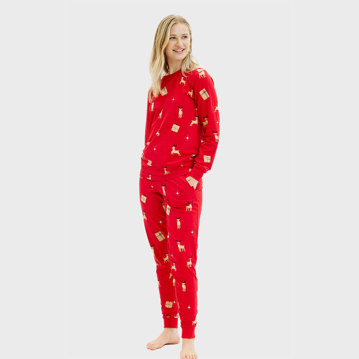 Stilla | Elegante røde jule-pyjamas damer