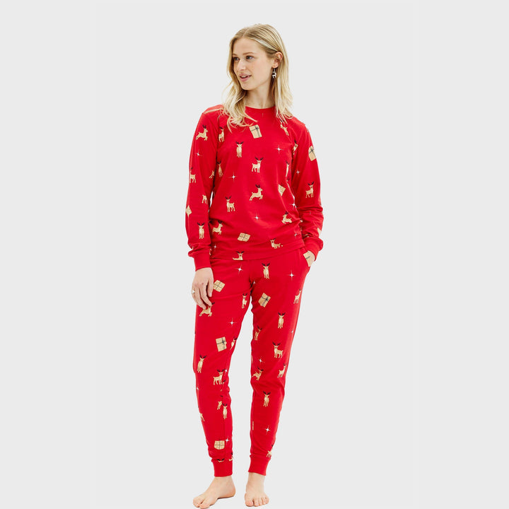 Stilla | Elegante røde jule-pyjamas damer