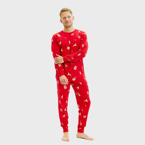 Stilla | Elegante røde jule-pyjamas herre