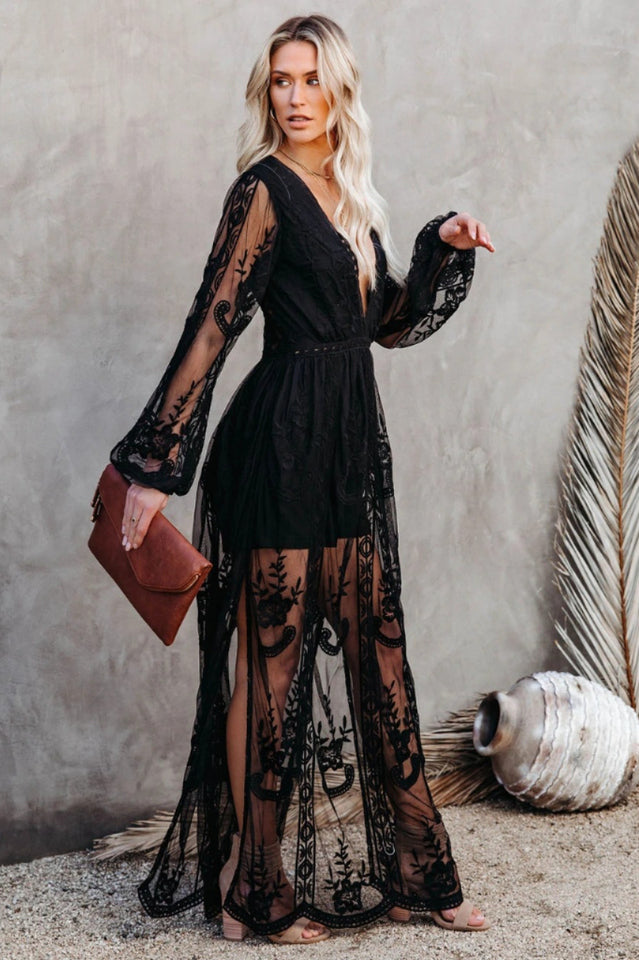 Stilla | Elegant Boho Spitzen Maksikjole