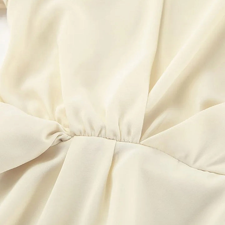 Stilla | Kvindernes Asymmetrisk Draperet Satin Top