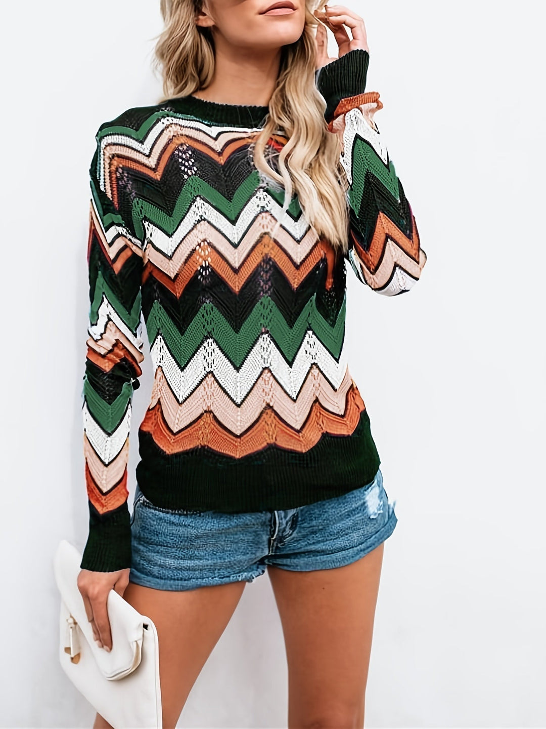 Stilla | Pullover med linjemønster