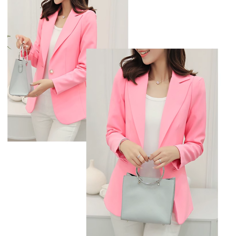 Stilla | Elegant Dame Blazer Med Knaplukning Ned Til Anklen