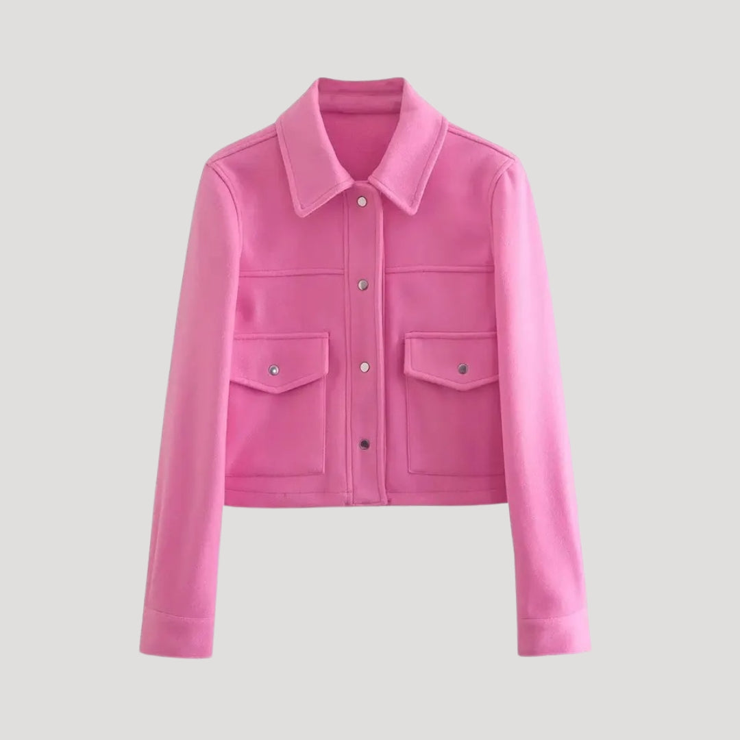 Stilla | Kvinder Cropped Uld Utility Jakke
