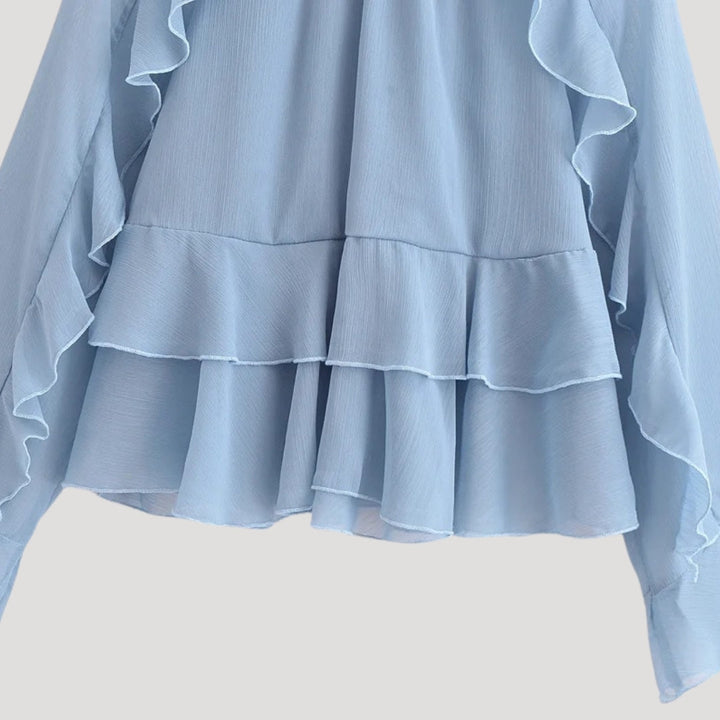 Stilla | Elegant Volang Chiffon Bluse