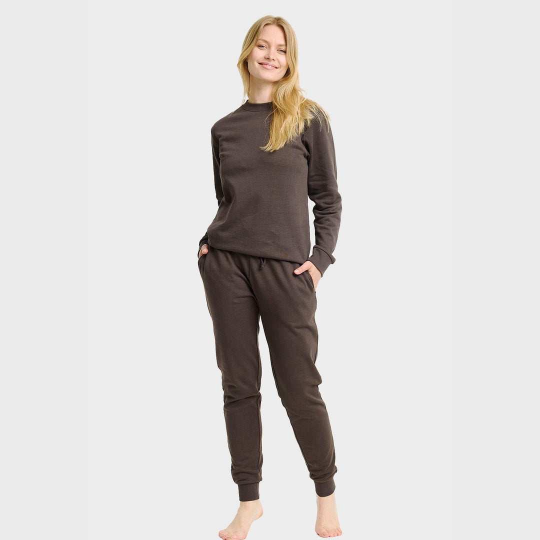 Stilla | Brun Sweatset Kvinder