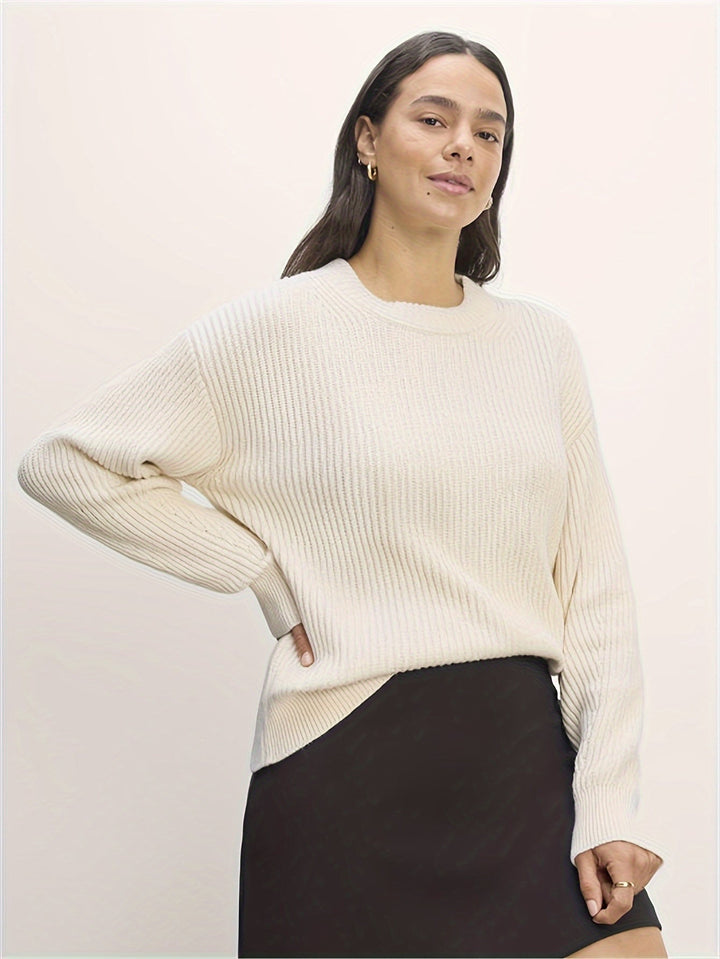 Stilla | Overdimensioneret vintagesweater med rund halsudskæring