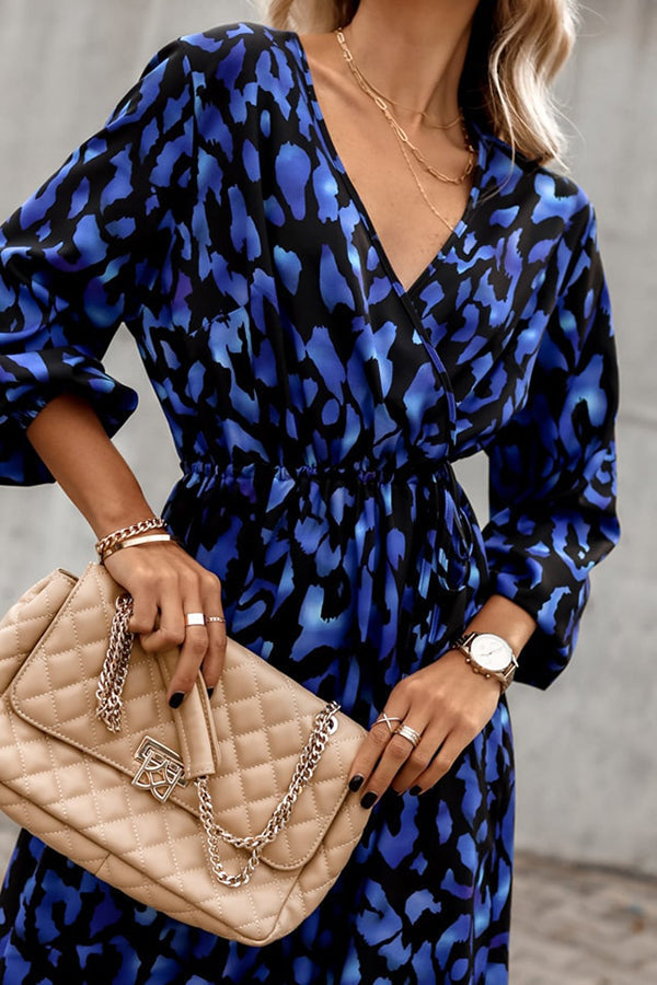 Stilla | Same Old Song Leopard Print Slide Midi Kjole