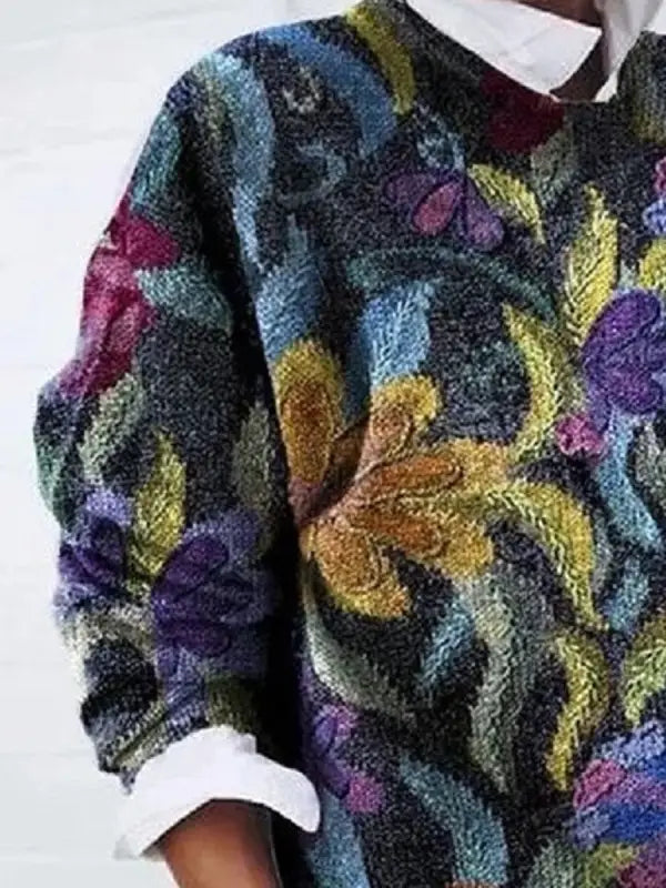 Stilla | Fasionabel sweater med blomstertryk