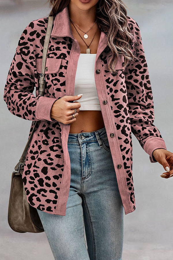 Stilla | No Limitations Lomme Leopard Corduroy Shacket