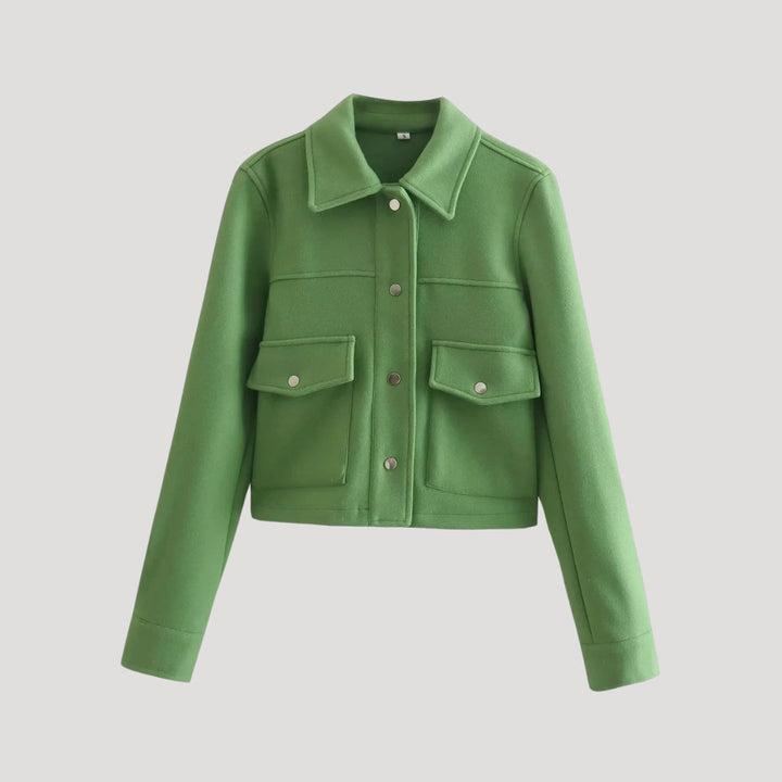 Stilla | Kvinder Cropped Uld Utility Jakke