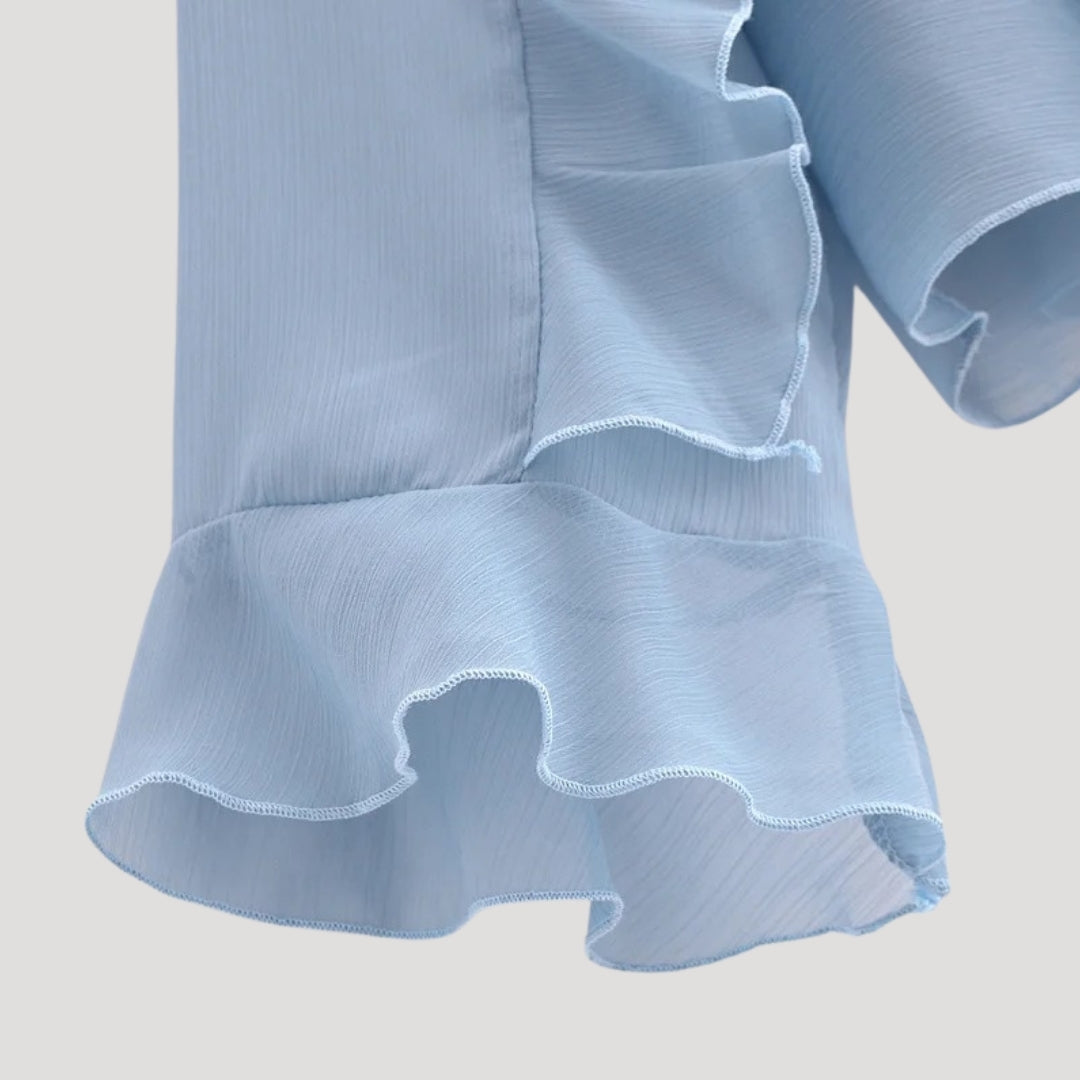 Stilla | Elegant Volang Chiffon Bluse
