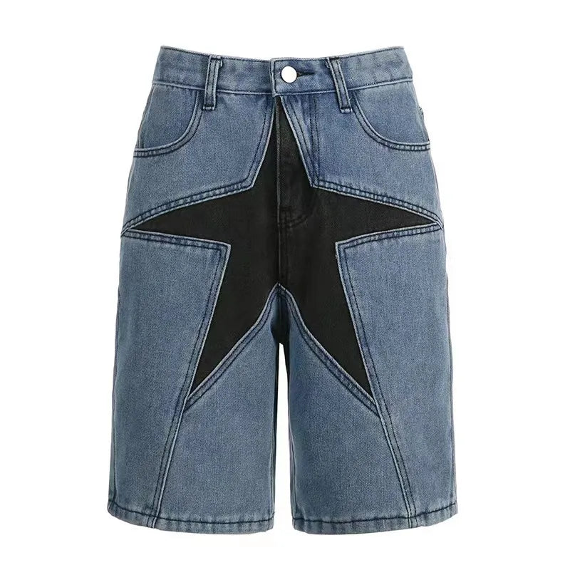 Stilla | Star Patch Denim Jorts