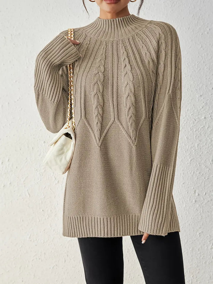 Stilla | Dame Trøje Med Krave Strik, Jacquard, Akryl, Efterår/