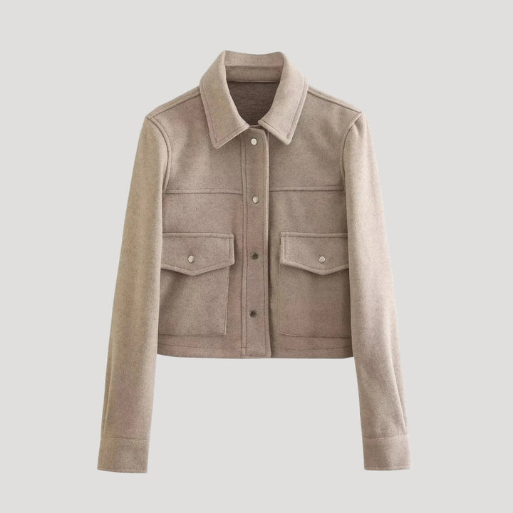 Stilla | Kvinder Cropped Uld Utility Jakke
