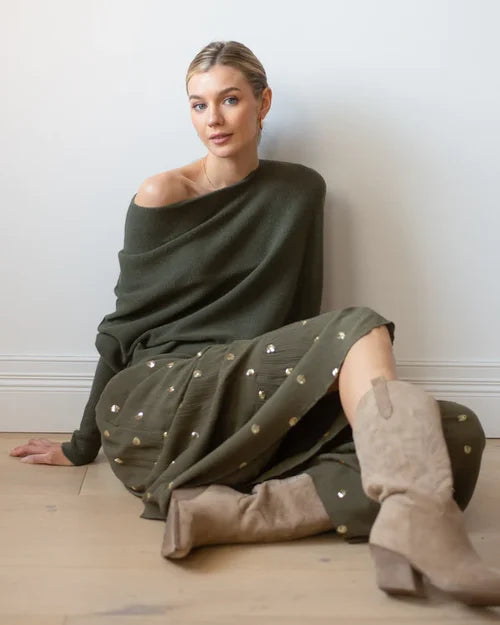 Stilla | Asymmetrisk draperet sweater