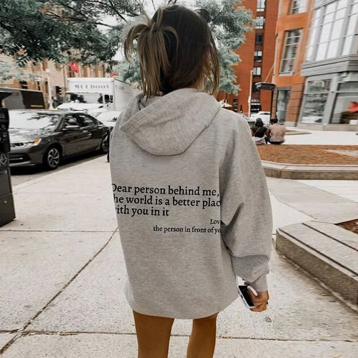 Stilla | Kære Person Bag Mig' Sweatshirt Med Hætte