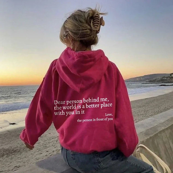 Stilla | Kære Person Bag Mig' Sweatshirt Med Hætte