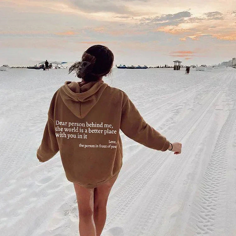 Stilla | Kære Person Bag Mig' Sweatshirt Med Hætte