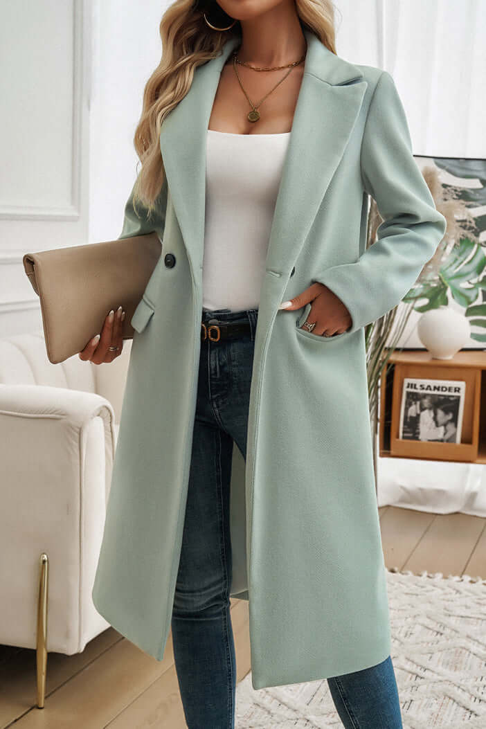 Stilla | Elegant Dobbeltknappet Langfrakke