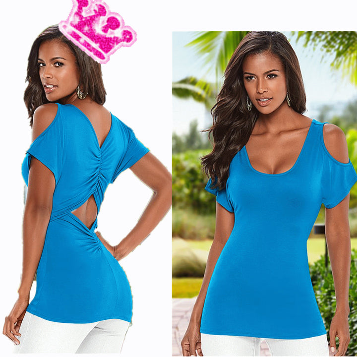 Dame Cold Shoulder Flydende Top Stilla