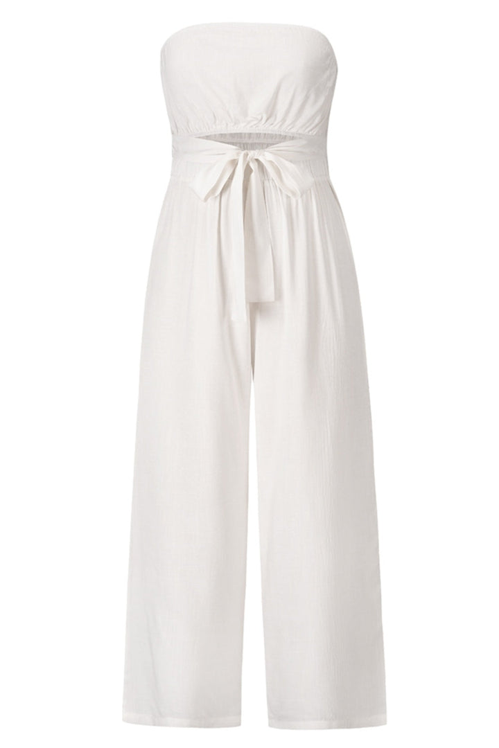 Stilla | Cutout Tube Wide Leg Jumpsuit