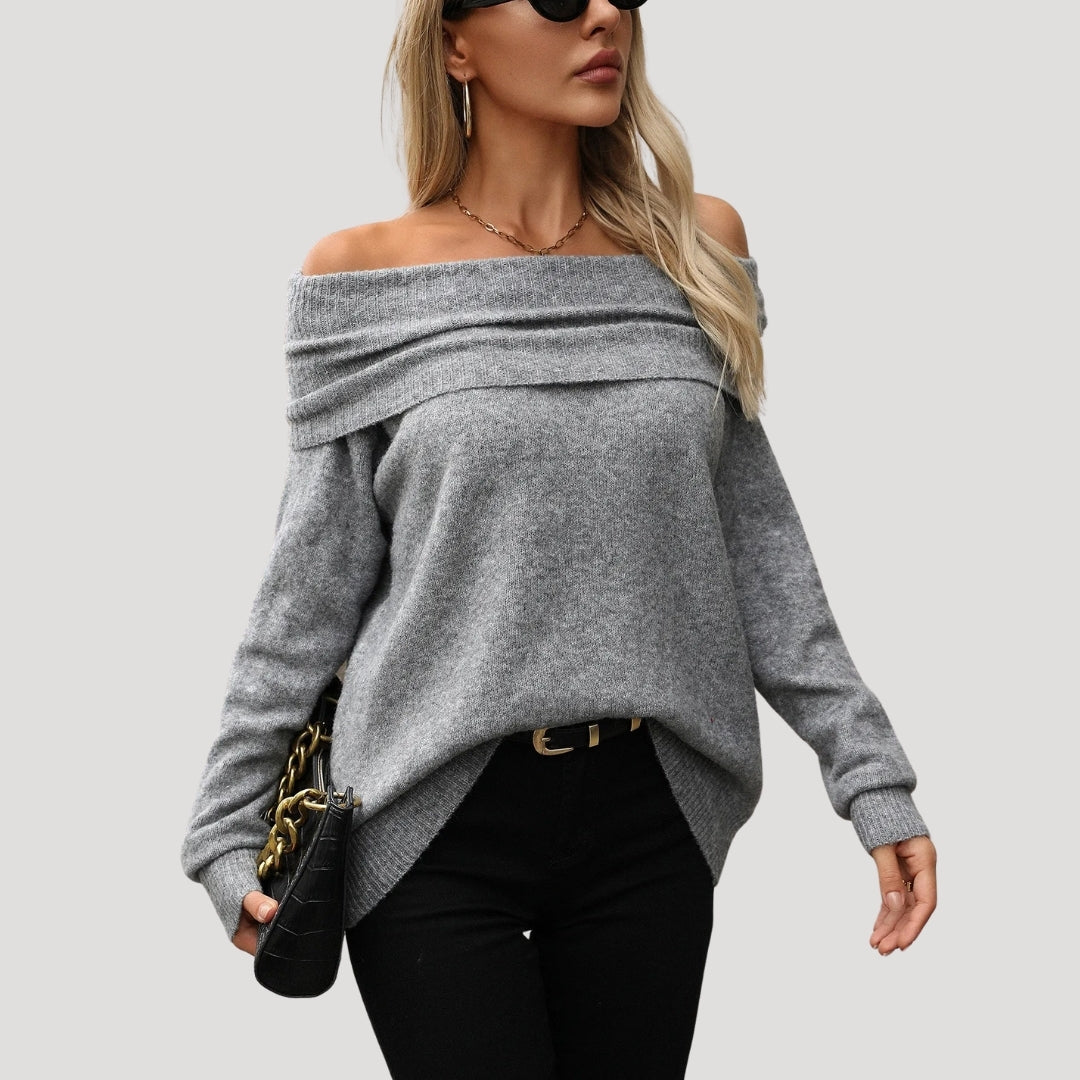 Stilla | Off Shoulder Strik Trøje