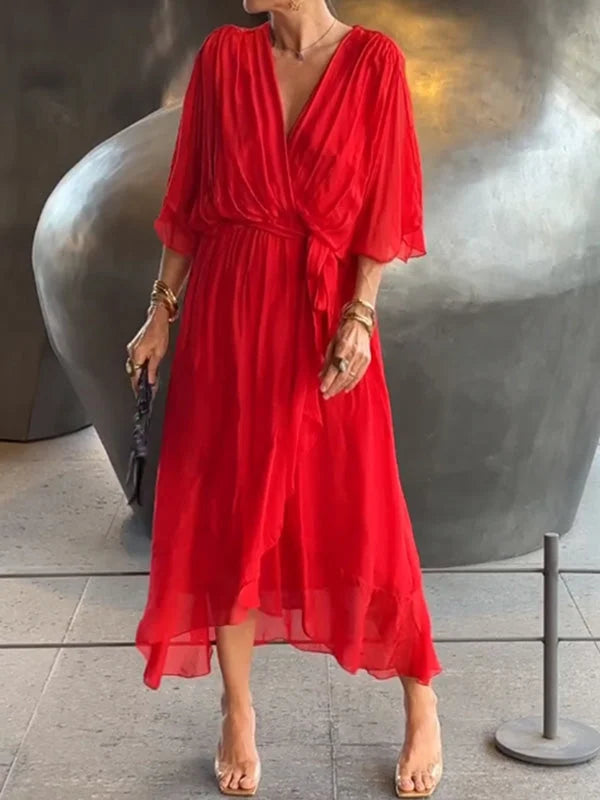 Stilla | Elegant Chiffon Kjole, Der Slanker Og Er Sofistikeret
