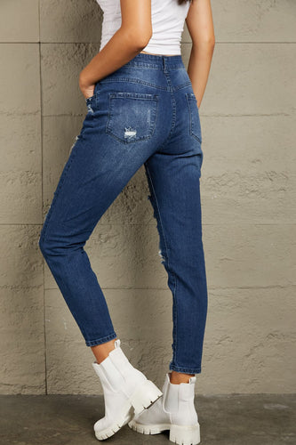 Stilla | Slidt Høj Talje Jeans Med Lommer