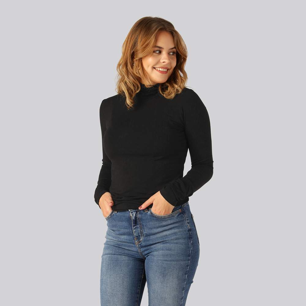 Stilla | Rullekravepullover til Damer i Elegant Design og Slim Fit