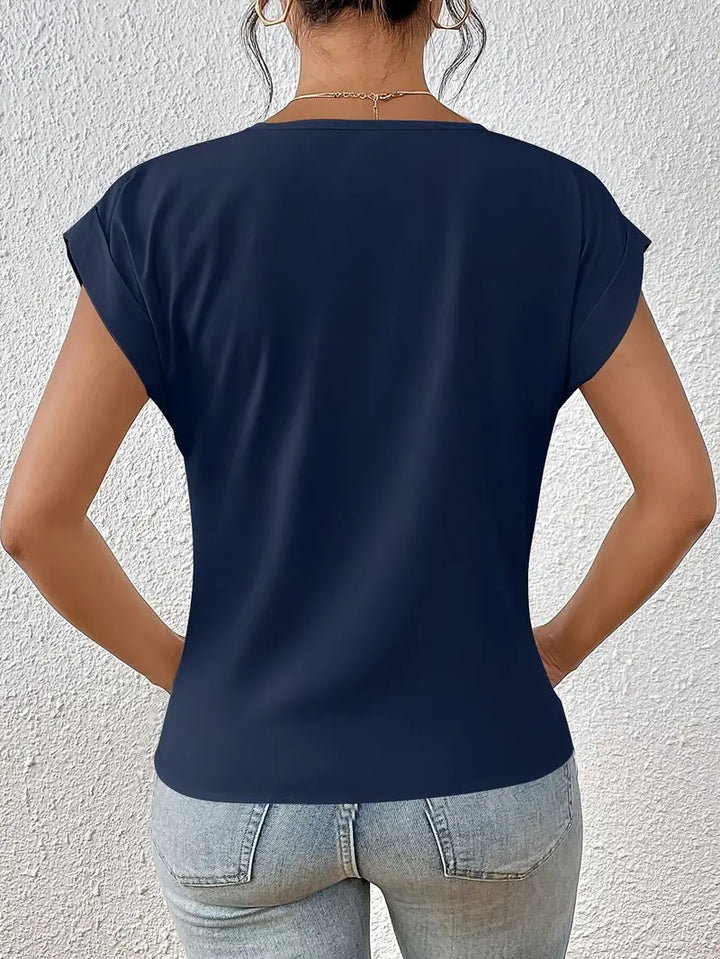 Stilla | Komfort-t-shirt Med V-udskæring