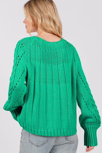 Stilla | Pullover med lange ærmer af tvistet strik