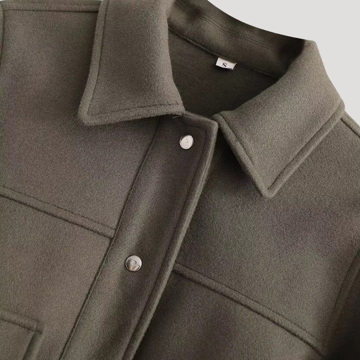 Stilla | Kvinder Cropped Uld Utility Jakke