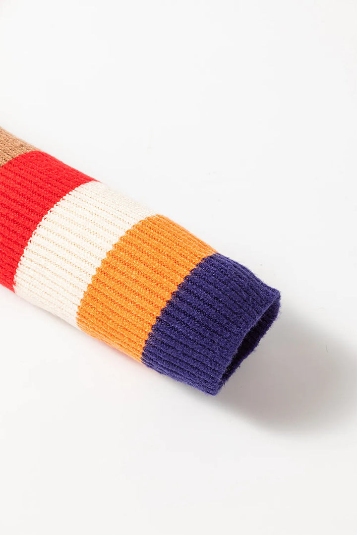 Stilla | Stribet Rullekrave Sweater Med Lange Ærmer