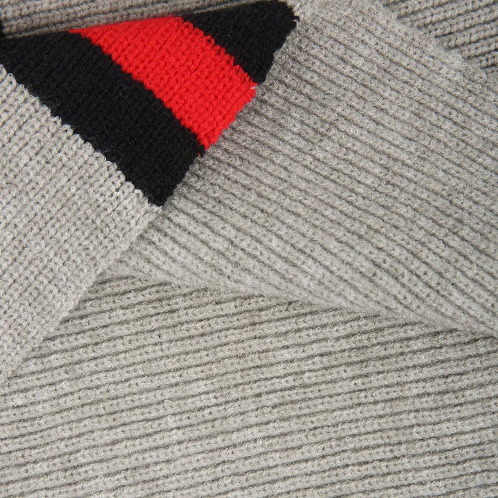Stilla | Grå Stribet Pullover Rød Boston