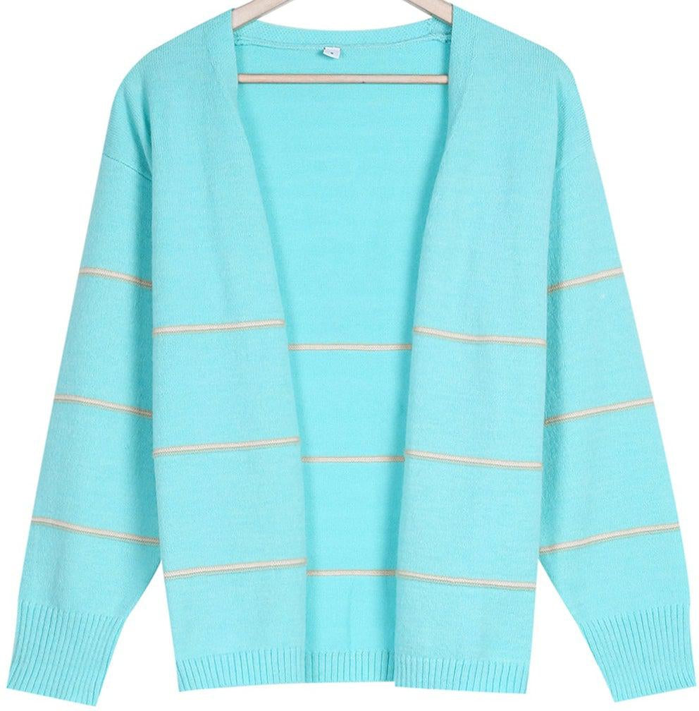 Stilla | Weit Geschnittene Strickjacke Türkis