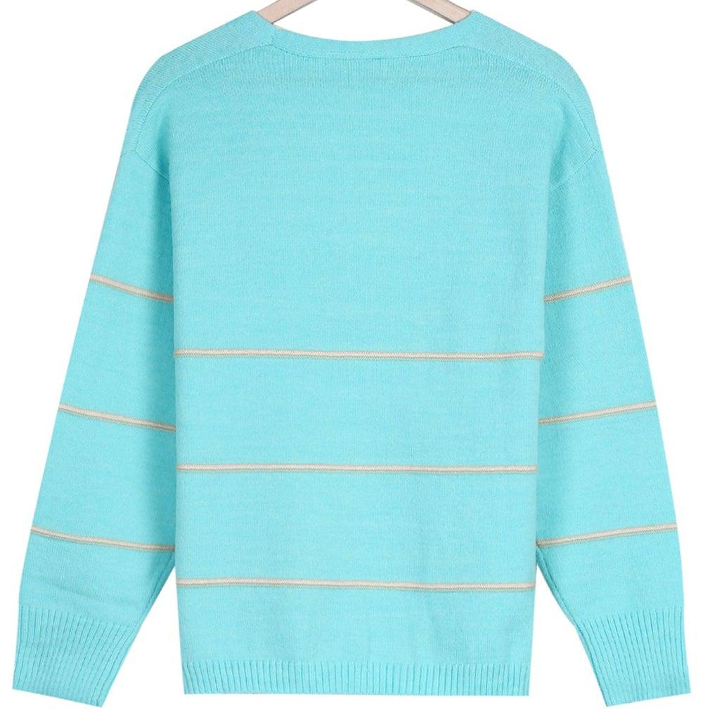 Stilla | Weit Geschnittene Strickjacke Türkis