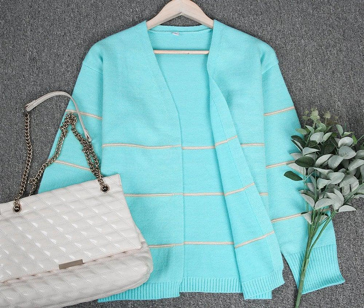 Stilla | Weit Geschnittene Strickjacke Türkis