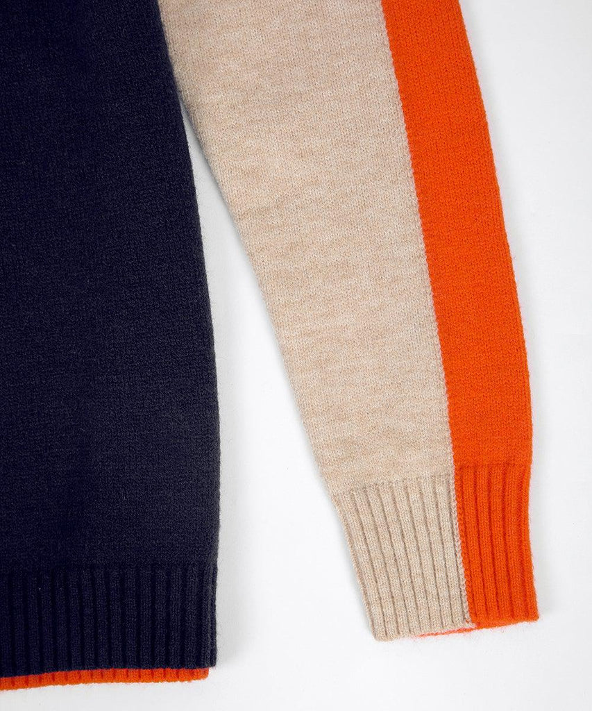 Stilla | Pullover med Farveblok-Design og Moderne Snit - Perfekt til Kontor og Fritid