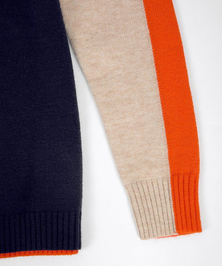 Stilla | Pullover med Farveblok-Design og Moderne Snit - Perfekt til Kontor og Fritid